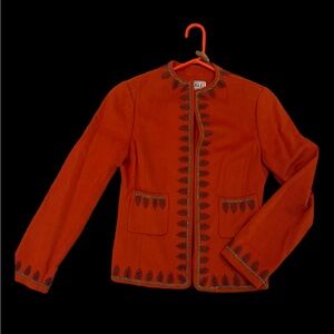 Carlisle Orange Embroidered Blazer